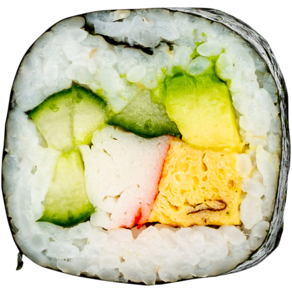 Crab Stick Maki(crab stick, tamago, cucumber, avocado)